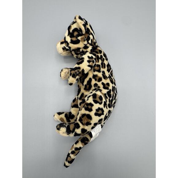 E&J Classics Leopard Cub Baby Spotted Cat Plush Jaguar Cheetah Curled Kitten 9” - Picture 5 of 8